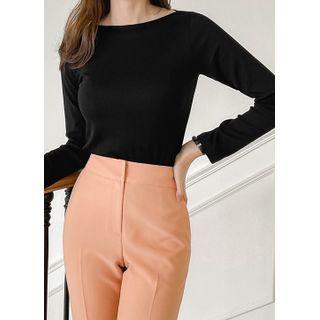 Pastel Boatneck Slim-fit T-shirt