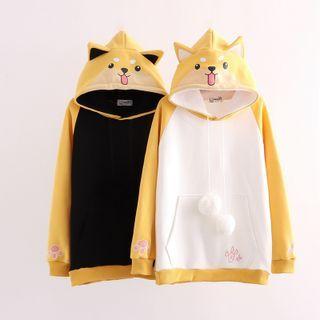 Dog Themed Pom Pom Hoodie