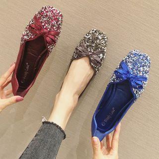 Sequined Fabric Flats