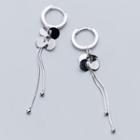 925 Sterling Silver Disc Fringed Earring S925 Silver - Earring - One Size