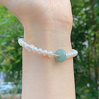 Faux Gemstone Freshwater Pearl Bracelet