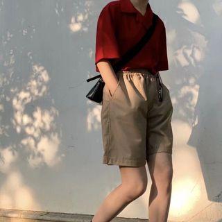 Short-sleeve Shirt / Plain Dress Shorts