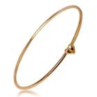 Alloy Heart Bangle Gold - One Size