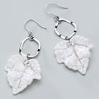 925 Sterling Silver Leaf Dangle Earring 1 Pair - S925 Silver - One Size