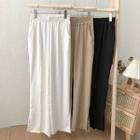 High-waist Slit-hem Wide Leg Pants