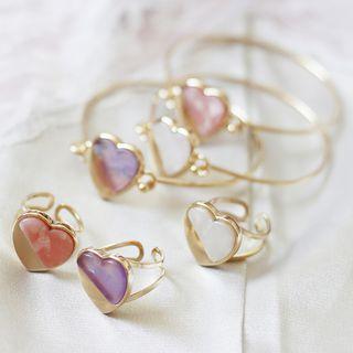 Acrylic Heart Ring / Bangle