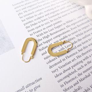 925 Sterling Silver U Dangle Earring As Shown In Figure - One Size