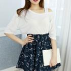 Boxy-fit Off-shoulder T-shirt