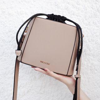Faux Leather Bucket Bag Black - One Size