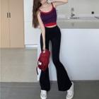 Mock Two-piece Camisole Top / Boot-cut Pants