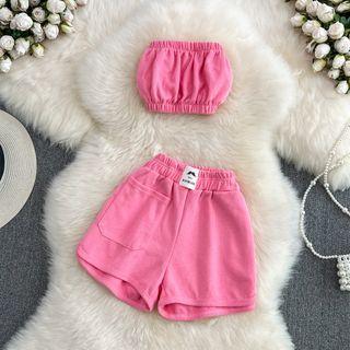 Set: Bandeau Top + Sweatshorts