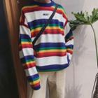 Lettering Rainbow Sweater