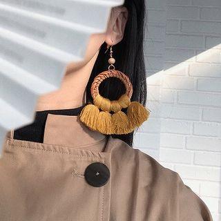 Fringed Hoop Earring / Clip-on Earring