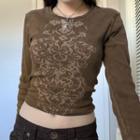 Graphic Print Long Sleeve Top