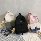 Lightweight Color Panel Backpack / Bear Bag Charm / Set