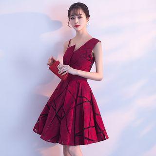 Sleeveless Short A-line Eveneing Dress