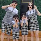 Family Matching Set: Short-sleeve Polo Shirt + Shorts / Jumper Dress