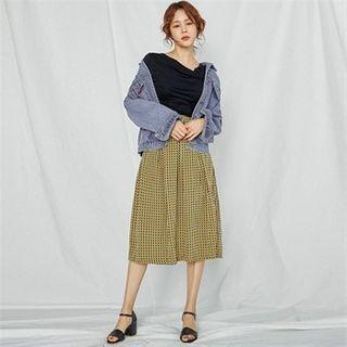 Dual-pocket Denim Jacket Blue - One Size
