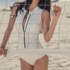 Plain Zip Bikini