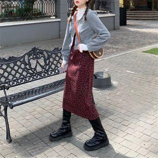 Mock-neck Long-sleeve Top / Strappy Midi Dress / Light Jacket