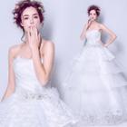 Rhinestone Lace Ball Gown Wedding Dress