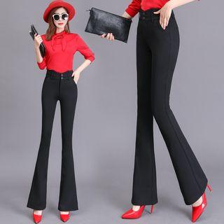 Asymmetric Slim Fit Bell-bottom Pants
