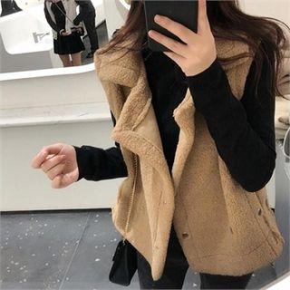 Button-trim Fleece Vest