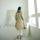 Notch-collar Snap-button Coat