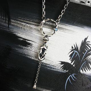 Hoop Gemstone Sterling Silver Chain Necklace