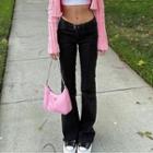 Plain Straight Leg Boot Cut Jeans