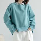 High Low Pullover Sky Blue - One Size