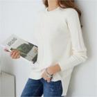 V-neck Rib-trim Sweater