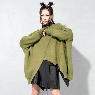 Mock Two-piece Asymmetrical Cropped Sweater