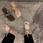 Square Toe Chained Sandals