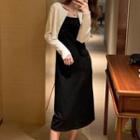 Spaghetti Strap Midi A-line Dress / Shirt