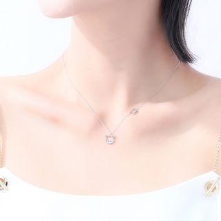 925 Sterling Silver Pig Pendant Necklace One Piece - Pig Pendant Necklace - One Size
