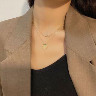 Lettering Necklace 1 Pc - Necklace - Gold - One Size
