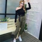 Set: Long-sleeve Top + Harem Pants