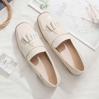 Tassel Block Heel Loafers