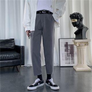 High Waist Plain Straight Leg Dress Pants