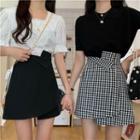 Plain / Plaid A-line Skirt