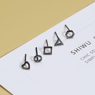 925 Sterling Silver Geometric Ear Stud (various Designs)