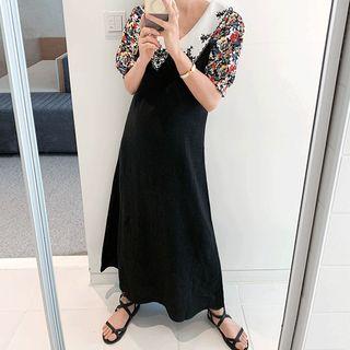 Sleeveless Linen Blend A-line Maxi Dress