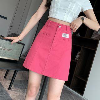 Label Applique A-line Skirt