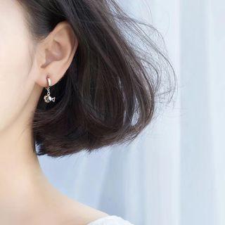 Fish Drop Hoop Earrings As Shown In Figure - One Size