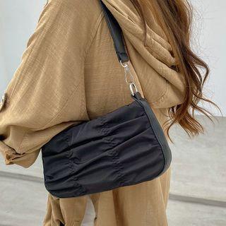 Ruched Fabric Shoulder Bag