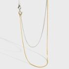 Layered Sterling Silver Necklace Silver & Gold - One Size