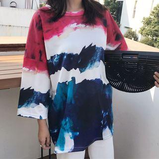 Tie Dye 3/4 Sleeve T-shirt