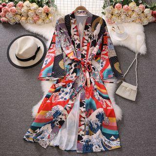 Print Light Jacket Print - Red & Blue - One Size