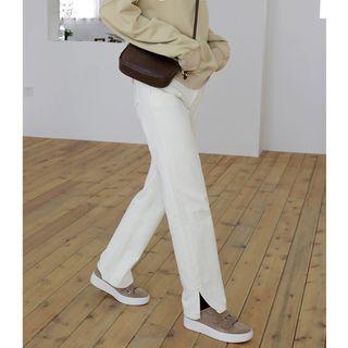 Slit Straight Fit Jeans